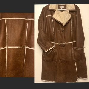 BOXING DAY SALE Long (Faux) Vintage Shearing Coat